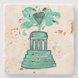Marshall Michigan Fountain Stone Coaster