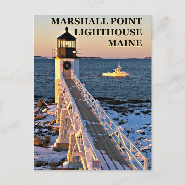 Marshall Point Light, carte postale du Maine (Devant)