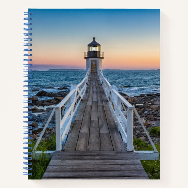 Marshall Point Lighthouse at Sunset Notebook (Front)