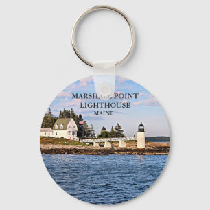 Marshall Point Lighthouse Maine Keychain