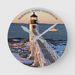 Marshall PointLighthouse Maine Wall  Clock