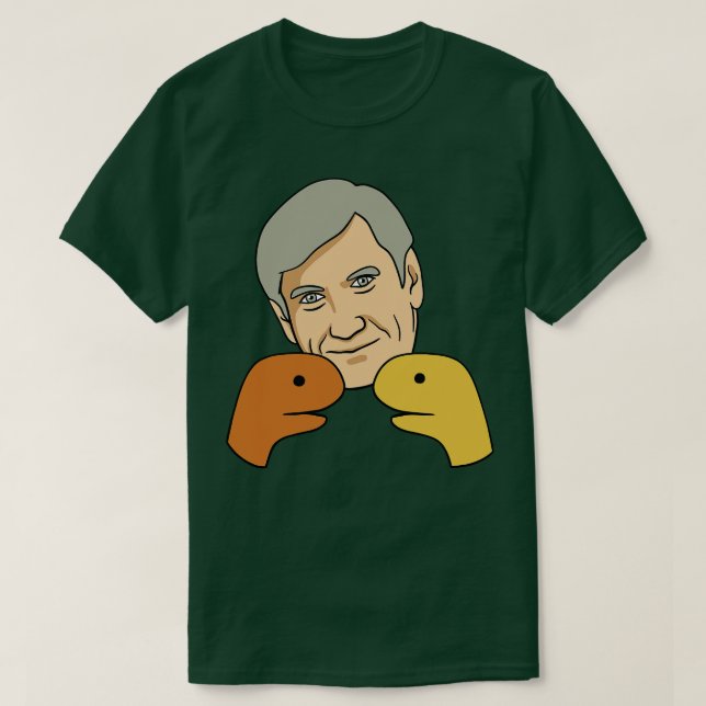 Marshall Rosenberg with Two Puppets T-Shirt (Design Front)