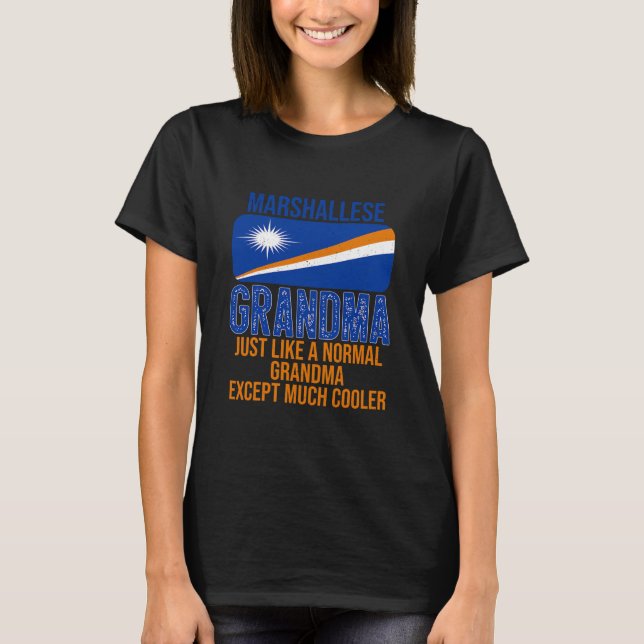 Marshallese Grandma Marshall Islands Flag for T-Shirt (Front)