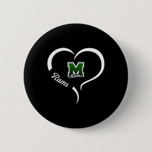 Marshfield Rams Logo Half Heart Slogan Hs 2 Inch Round Button