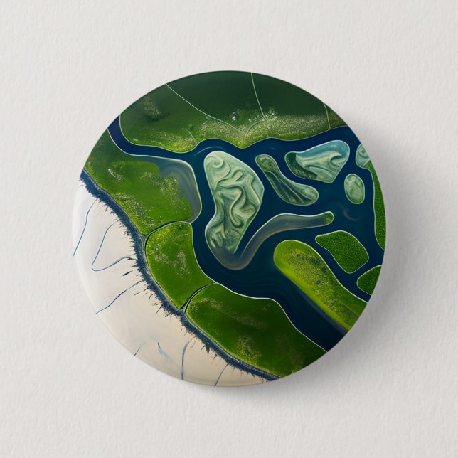 Marshland Elegance 2 Inch Round Button (Front)