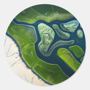 Marshland Elegance Classic Round Sticker