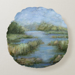 Marshland I Round Pillow