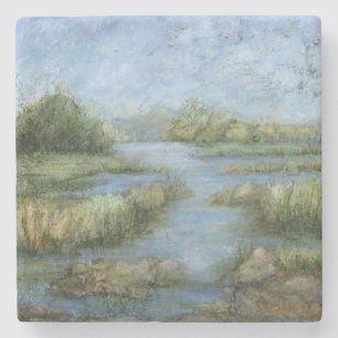 Marshland I Stone Coaster