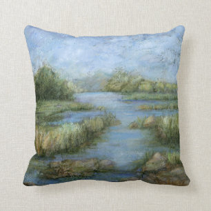 Marshland I Throw Pillow