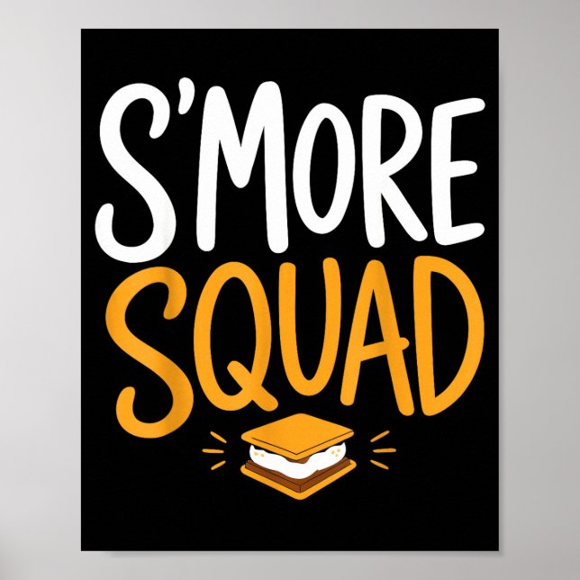 Marshmallow campfire camping s'mores  poster (Front)