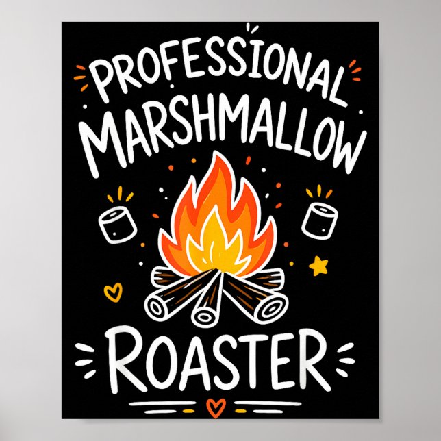 Marshmallow campfire s'mores  poster (Front)