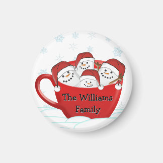 Marshmallow Family Personalized Magnet