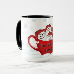 Marshmallow Family With Personalized Names Mug