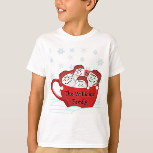 Marshmallow Family With Personalized Names T-Shirt