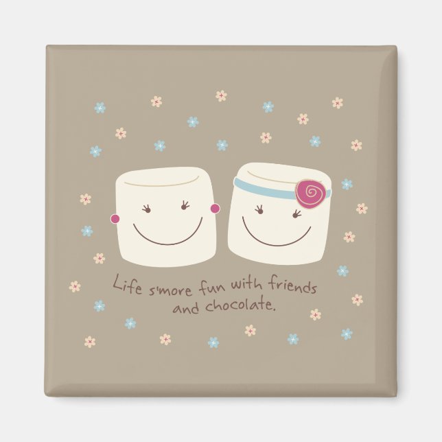 Marshmallow Friends and Chocolate Magnet (Front)