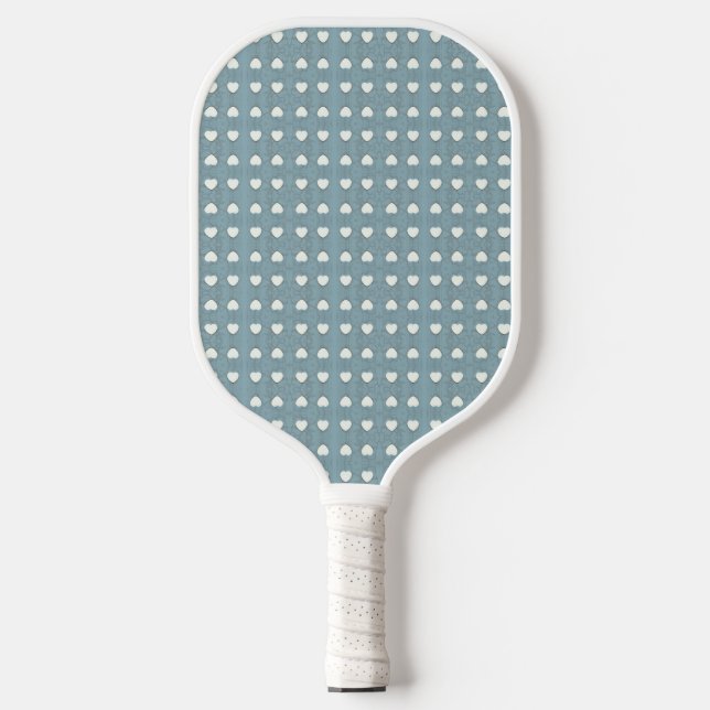 Marshmallow Hearts  Pickleball Paddle (Front)