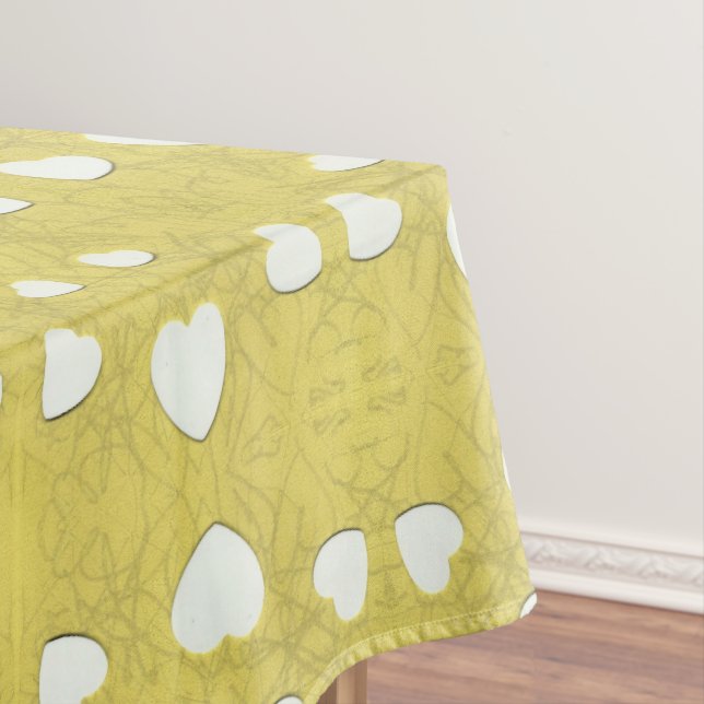 Marshmallow Hearts Tablecloth (In Situ)