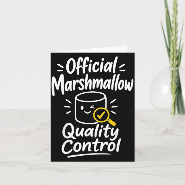 Marshmallow humour campfire s'mores  card (Front)