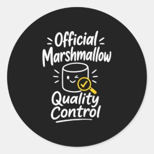 Marshmallow humour campfire s'mores classic round sticker
