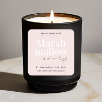  Marshmallow & Mom Hugs | Elegant Pink Candle 