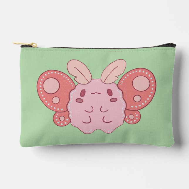 Marshmallow Moth Accessory Pouch (Front)