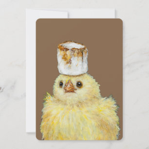 Marshmallow Peep flat card