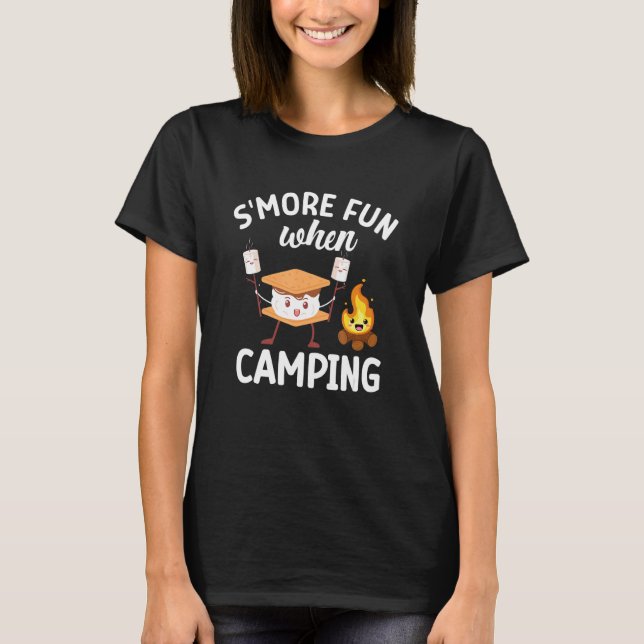 Marshmallow Roaster Smore Camping Smore Station Ca T-Shirt (Front)