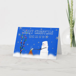Marshmallow (Snowman) From all of us-Christmas Holiday Card