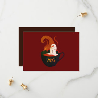 Marshmallow Snowman In Hot Cocoa  Save The Date