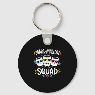 Marshmallow squad family campfire  keychain