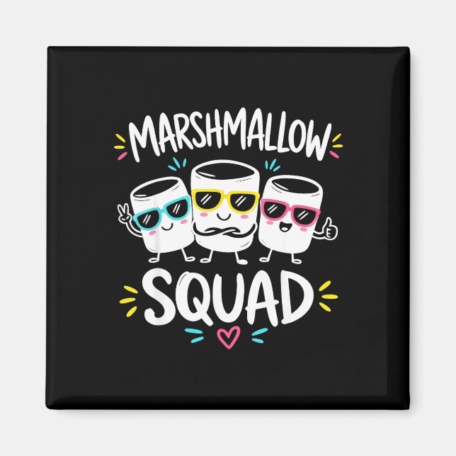 Marshmallow squad family campfire  magnet (Front)