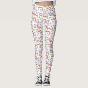 Marshmallow Star Kawaii Pastel Leggings