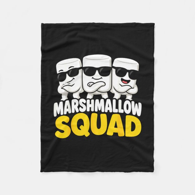 Marshmallow team campfire s'mores  fleece blanket (Front)