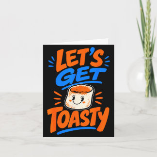 Marshmallow toasted campfire s'mores card