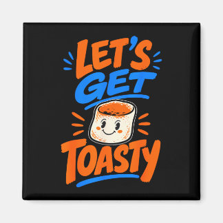 Marshmallow toasted campfire s'mores magnet