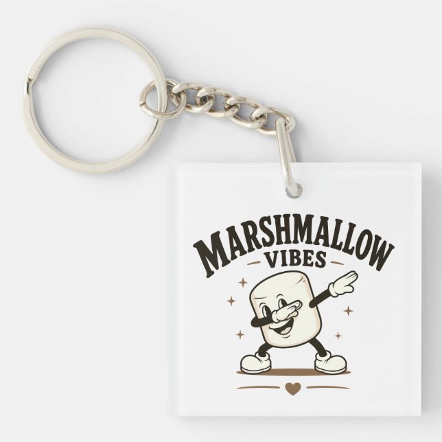 Marshmallow vibes keychain (Front)