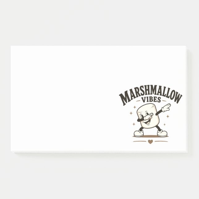 Marshmallow vibes post-it notes (Front)