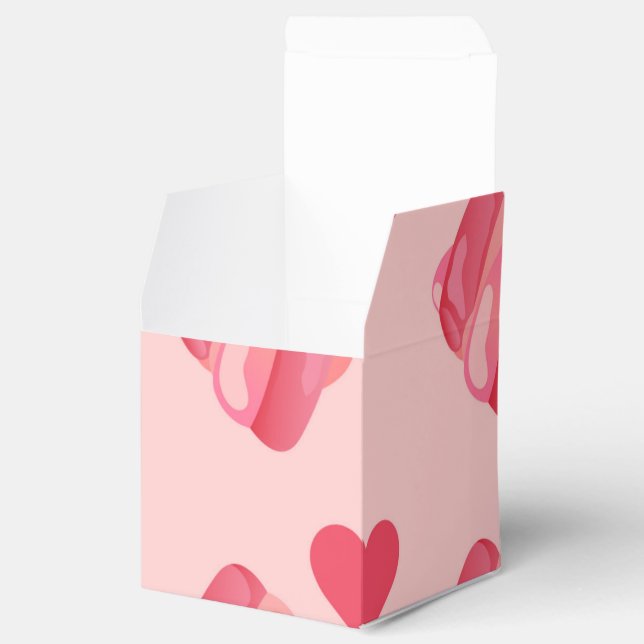 Marshmallows Pink Hearts Candy Valentine's Day Favor Box (Opened)
