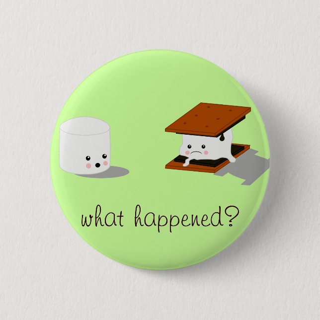 marshmellows 2 inch round button (Front)