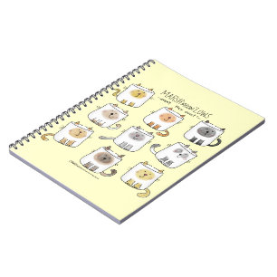 MARSHmeowLOWS Whimsical Wordplay Cat Marshmallows Notebook