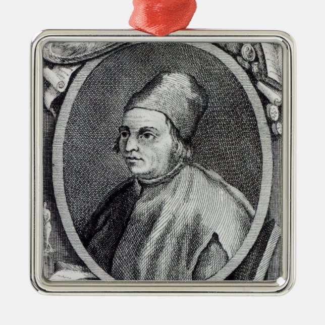 Marsilio Ficino Metal Ornament (Front)