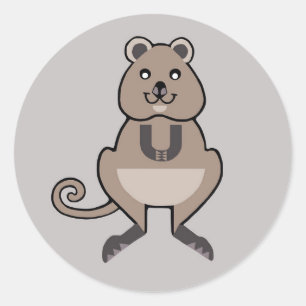 Marsupial -Cute Aussie - QUOKKA - Conservation - Classic Round Sticker