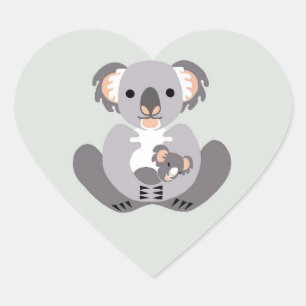 Marsupial -  I love KOALAS - Wildlife - Australia  Heart Sticker