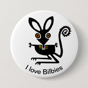 Marsupial  -  love BILBIES - Australian wildlife - 3 Inch Round Button