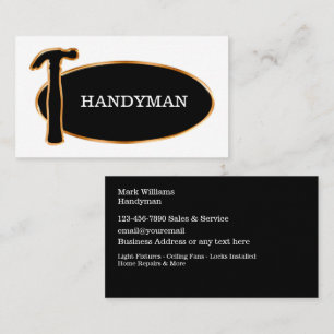 Marteau classique Emblem Handyman Carte de visite