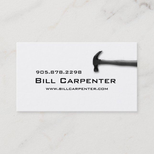 Marteau de carte de visite d'entrepreneur de (Devant)