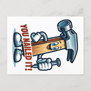 Marteau de dessin "You Nail It!" Carte postale