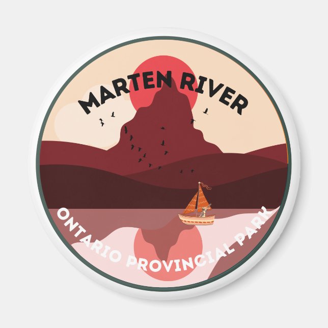 Marten River Ontario Parc provincial Magnet (Devant)