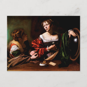 Martha and Mary Magdalene by Caravaggio (c 1598) Postcard