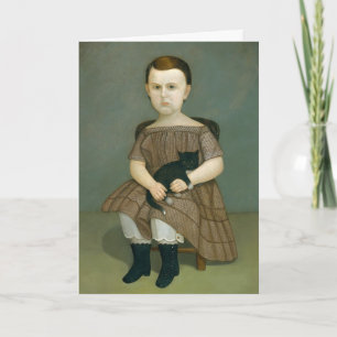 Martha Bartlett and her KittenFolded Greeting Card